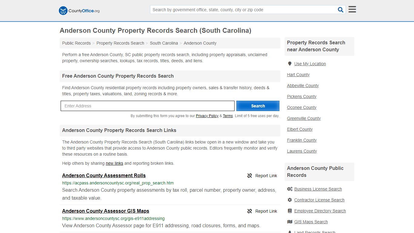 Anderson County Property Records Search (South Carolina) - County Office